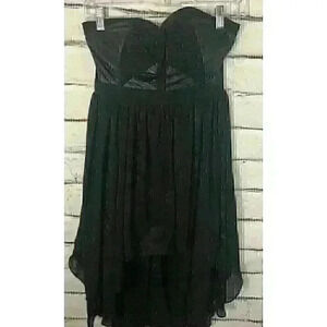 NWT Kiwi Tucker Womens Size S Sleeveless/Strapless Black Hi-Low Dress
